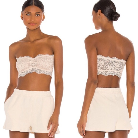 Free People Other - FREE PEOPLE nude Lacey Looks bandeau bra S